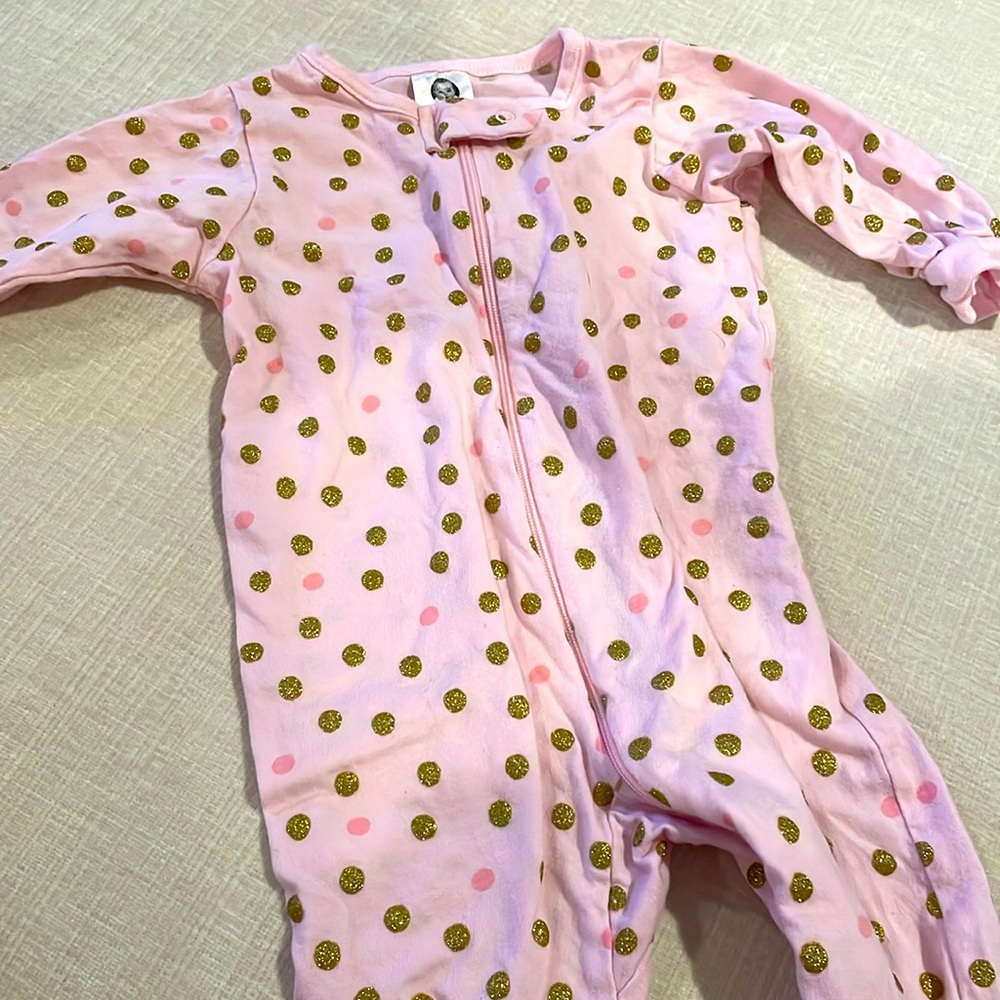 Gold glitter onesie